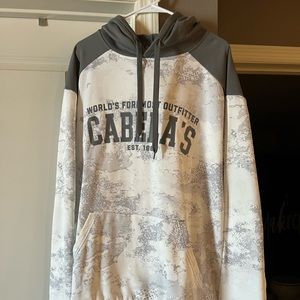 Cabelas Hoodie white camo